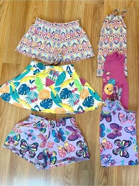 🍉🦋 3T GIRLS SUMMER BUNDLE MATCHING SETS GRAPHIC SETS SHORTS TANKTOPS SKIRT LOT